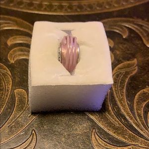 Pandora Pink Ribbon Murano Glass charm. Retired!